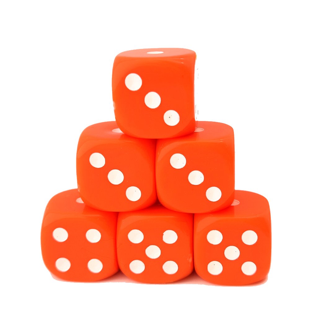 Factory WholesaleMonochromatic Routine16 mm D6 Acrylic Polyhedral Round Corner rpg dnd Custom logo D6 Acrylic Game Dice