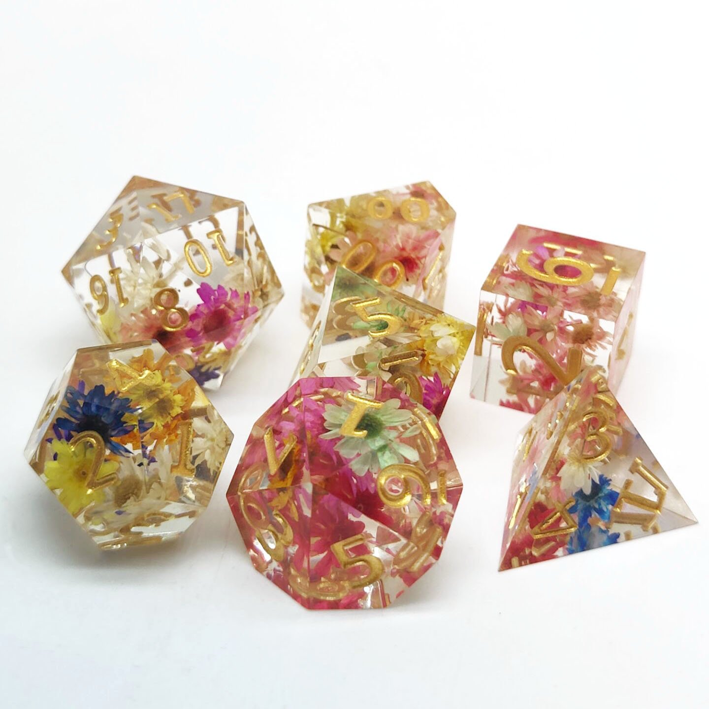 DND Resin Dice set Sharp Edge Dice for Role Playing Game