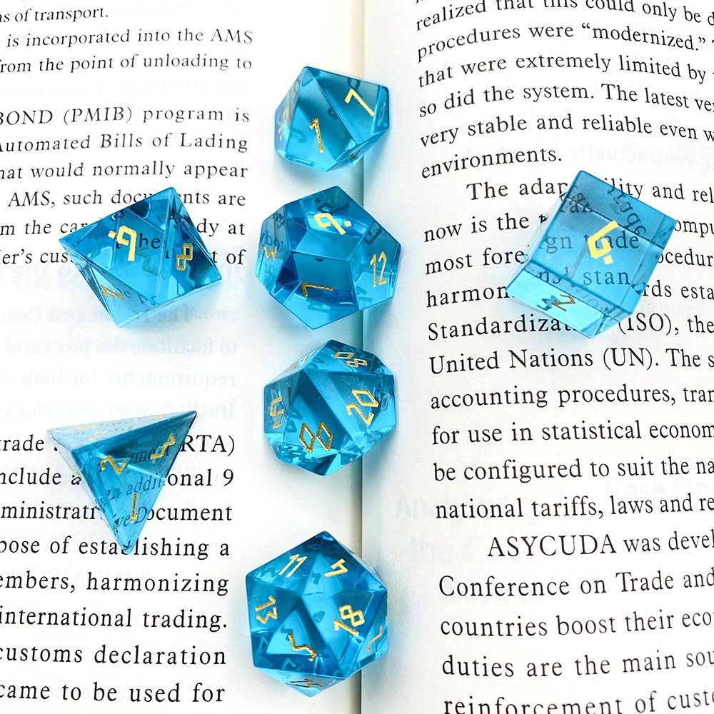 Factory Custom Polyhedral Dice Set Number Sharp Edge Natural Gemstone D20 Dice Set