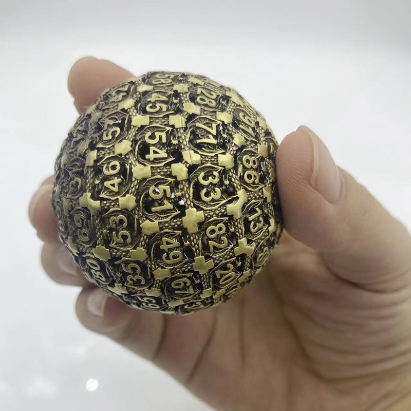 TRPG100 Multi-Shaped Polyhedral Zinc Alloy Hollow Metal Dice DND/ Dungeons Dragons/ Pathfinder Role-Playing Board Game