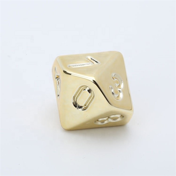 High Quality Silver Gold Bulk Random Colors 16 mm Acrylic Dice Set for Board Games