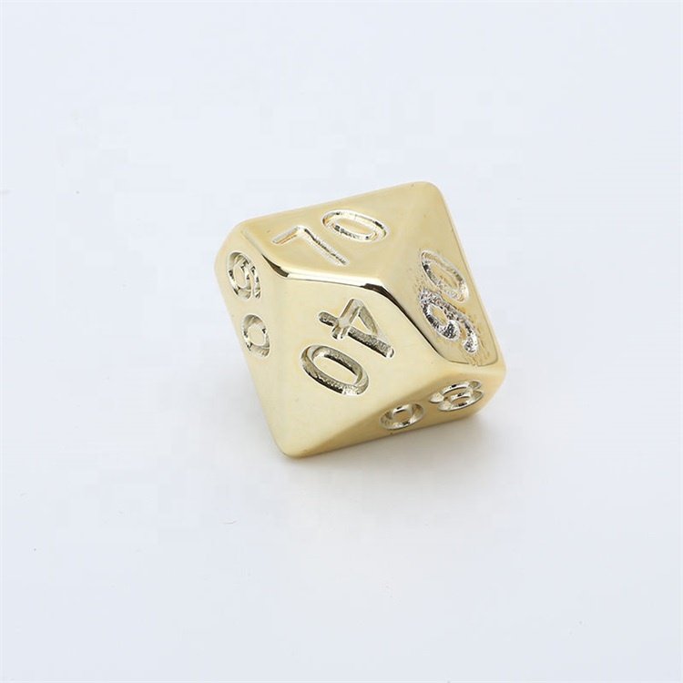 High Quality Silver Gold Bulk Random Colors 16 mm Acrylic Dice Set for Board Games