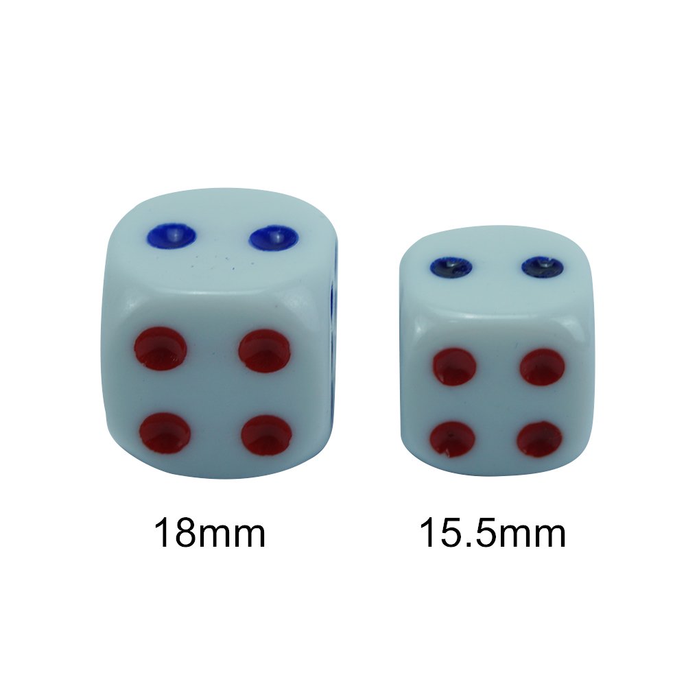 Board Game White Dice 16mm 6 Sides Customized Acrylic Engraved Round Corner Bulk Game Casino Accessories Factory