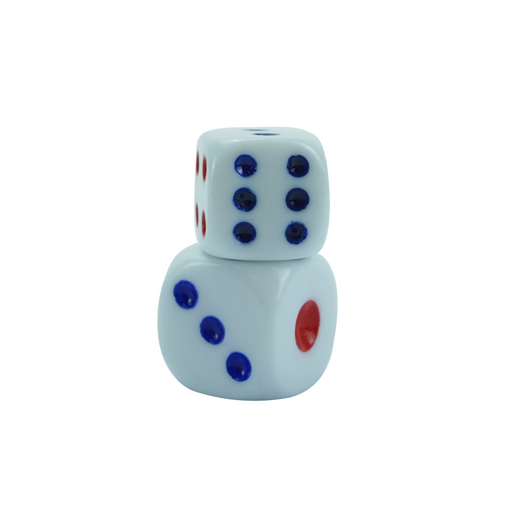Board Game White Dice 16mm 6 Sides Customized Acrylic Engraved Round Corner Bulk Game Casino Accessories Factory