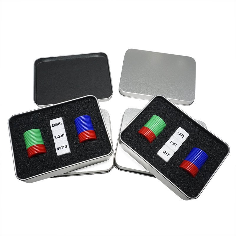 Table Acrylic Dice Chip Game Board Dice Chip Set Aluminum Box Packaging Game Dice
