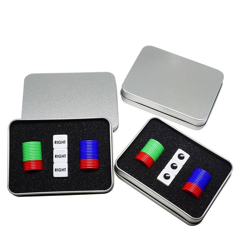 Table Acrylic Dice Chip Game Board Dice Chip Set Aluminum Box Packaging Game Dice