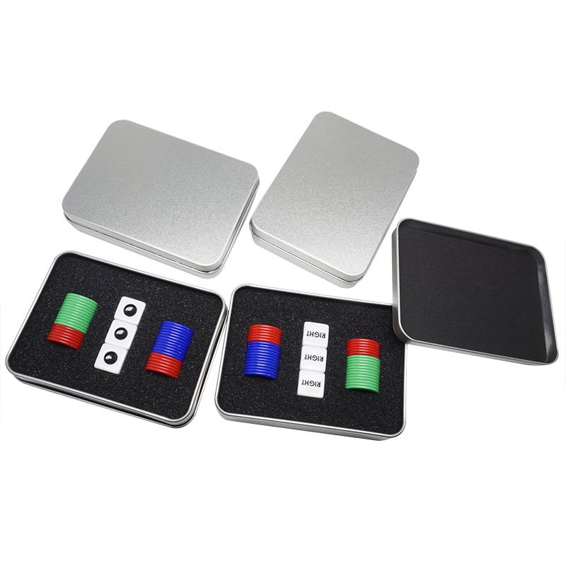 Table Acrylic Dice Chip Game Board Dice Chip Set Aluminum Box Packaging Game Dice