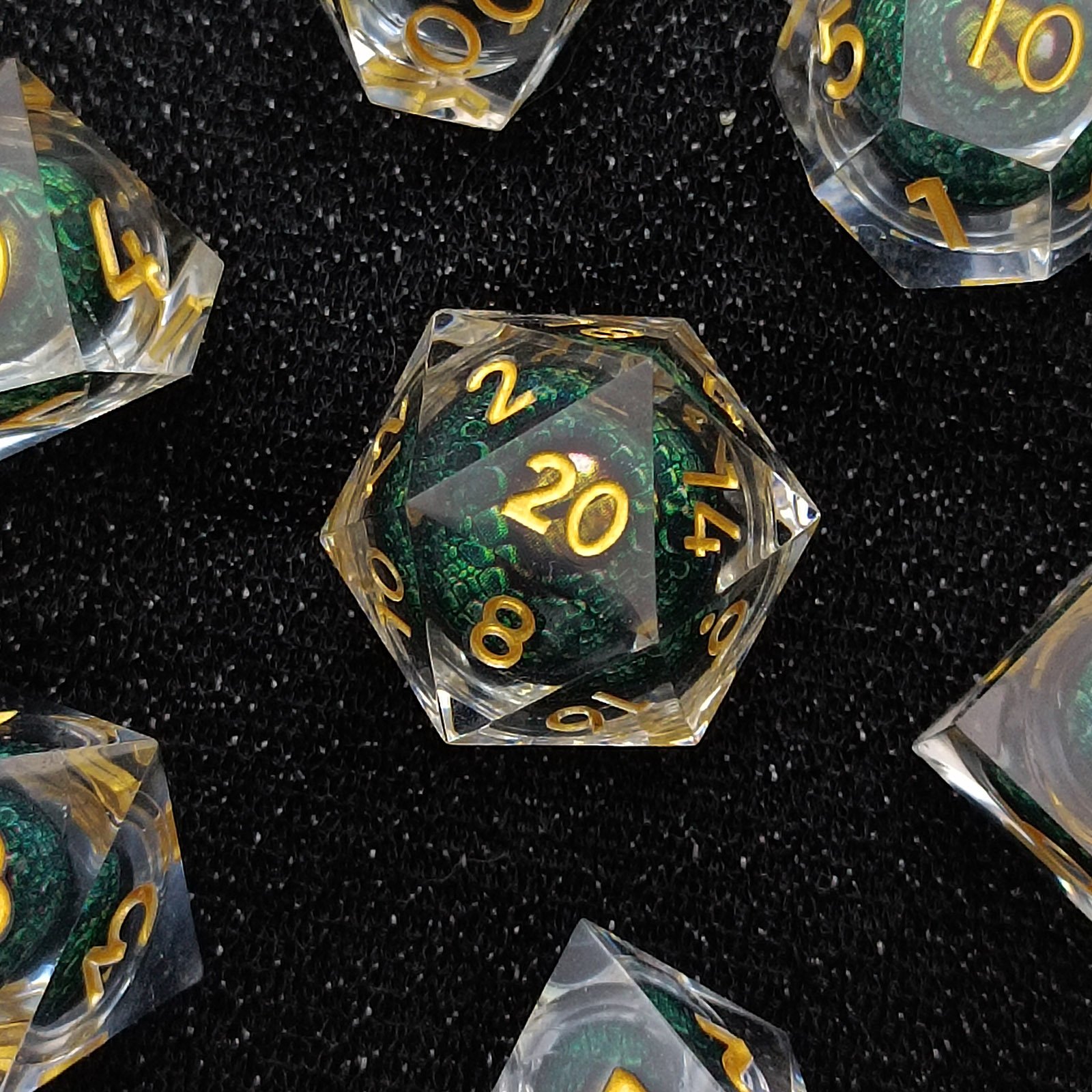 Colorful Troll Eyeball Polyhedral Dice RPG Team Teaching Tabletop Dice Accessories D&D Rolling Resin Dice