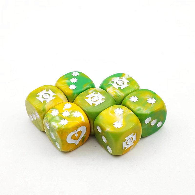 wholesale mixcolor solid 16mm sided round corner plastic playing acrylic game dices cubes dice casino dice