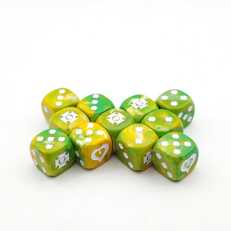 wholesale mixcolor solid 16mm sided round corner plastic playing acrylic game dices cubes dice casino dice