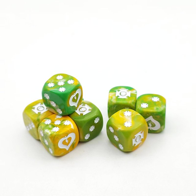 wholesale mixcolor solid 16mm sided round corner plastic playing acrylic game dices cubes dice casino dice