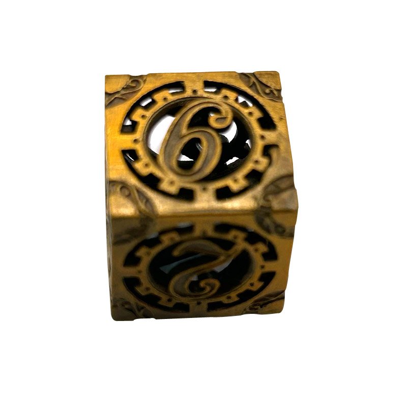 Wholesale Polyhedral Metal Gear Style Hollow Dice Set Zinc Alloy DND RPG Table Top Game Use
