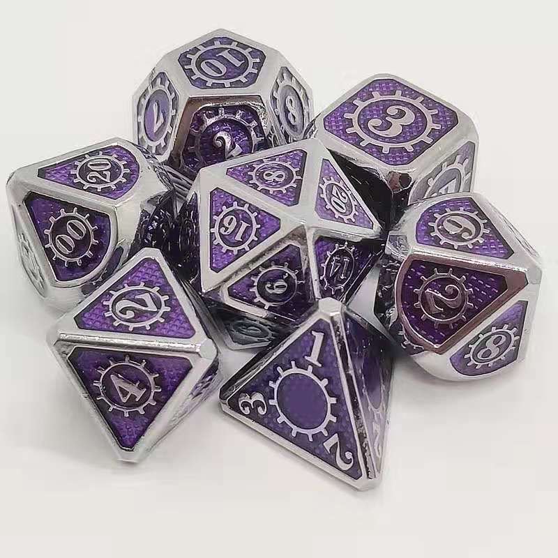 Wholesale Gear Metal Steampunk Dice DND Game Roleplaying Dice, Dungeons & Dragons RPG & Pathfinder Metal Dice Set