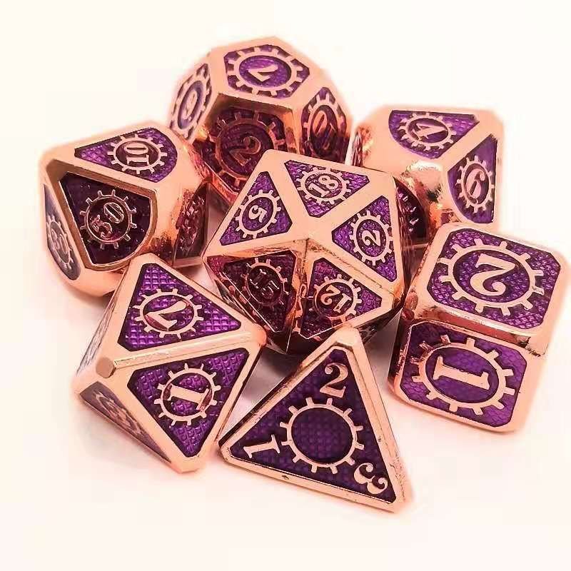 Wholesale Gear Metal Steampunk Dice DND Game Roleplaying Dice, Dungeons & Dragons RPG & Pathfinder Metal Dice Set