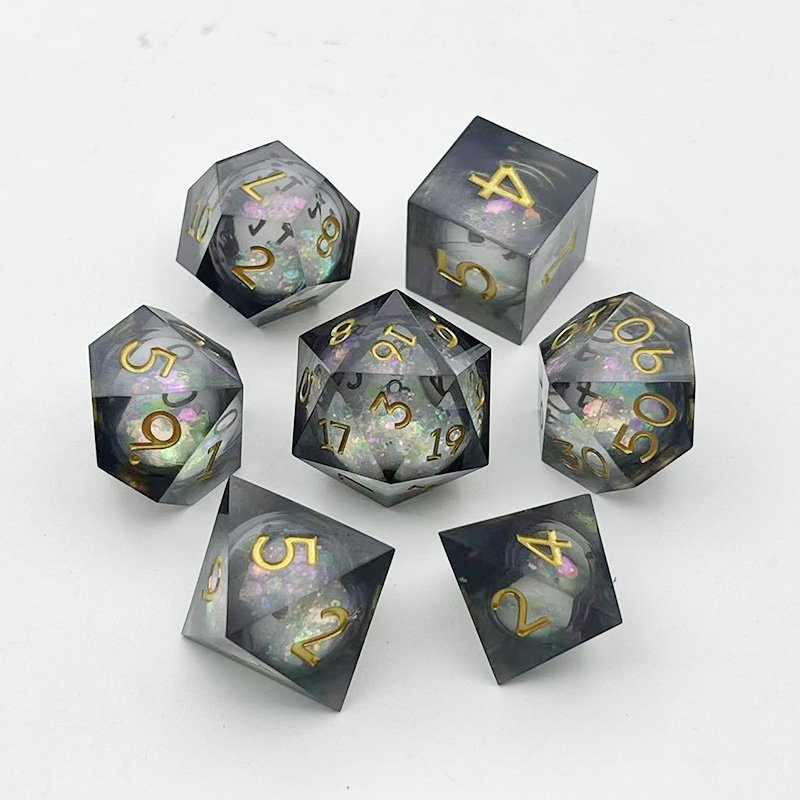 D20 giant 55MM liquid core dice DND RPG dungeon board game role-playing custom logo sharp moving eye dice