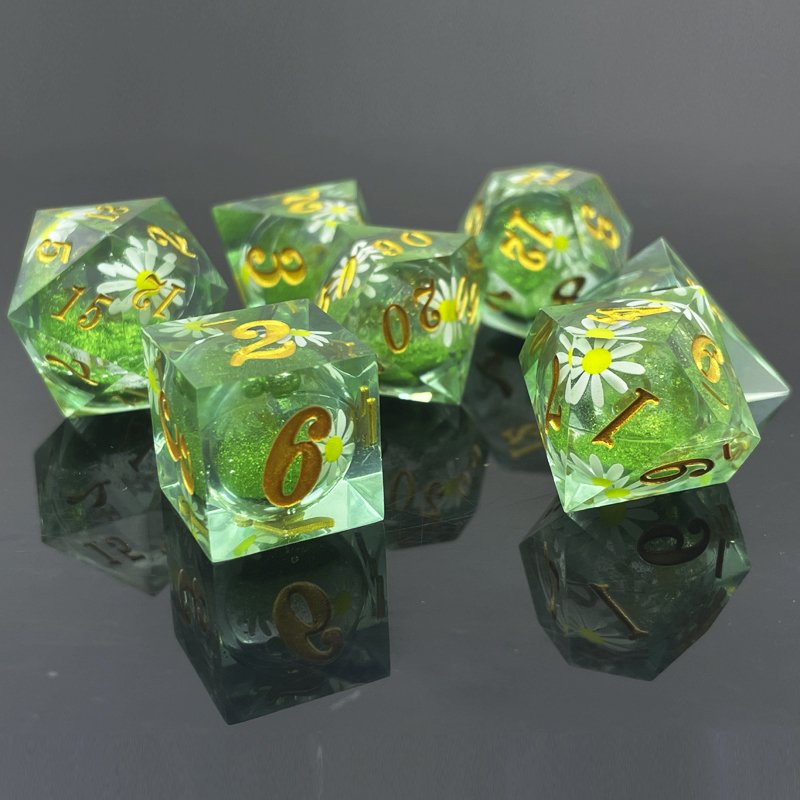 D20 giant 55MM liquid core dice DND RPG dungeon board game role-playing custom logo sharp moving eye dice