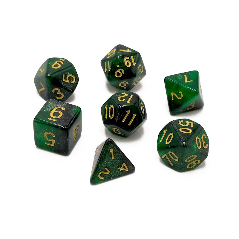 Dungeons and Dragons dice set custom polyhedral starry game dice