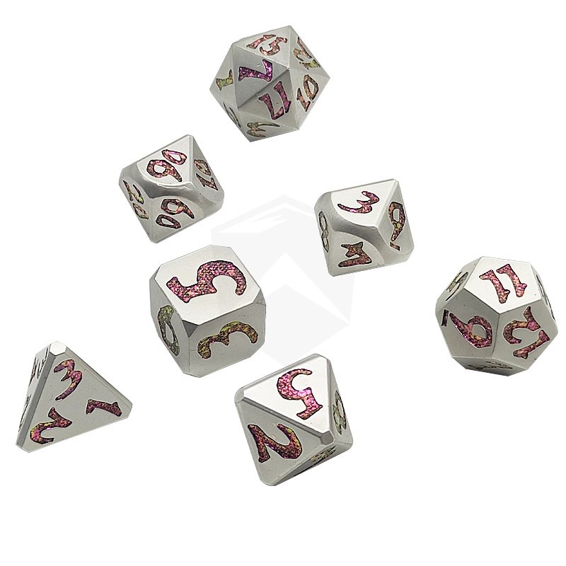 Custom DND RPG Metal Dice Set Dungeons and Dragons Multi Colors Dice Board Game Polyhedral 7 Pcs Metal Dice