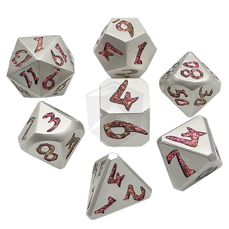 Custom DND RPG Metal Dice Set Dungeons and Dragons Multi Colors Dice Board Game Polyhedral 7 Pcs Metal Dice