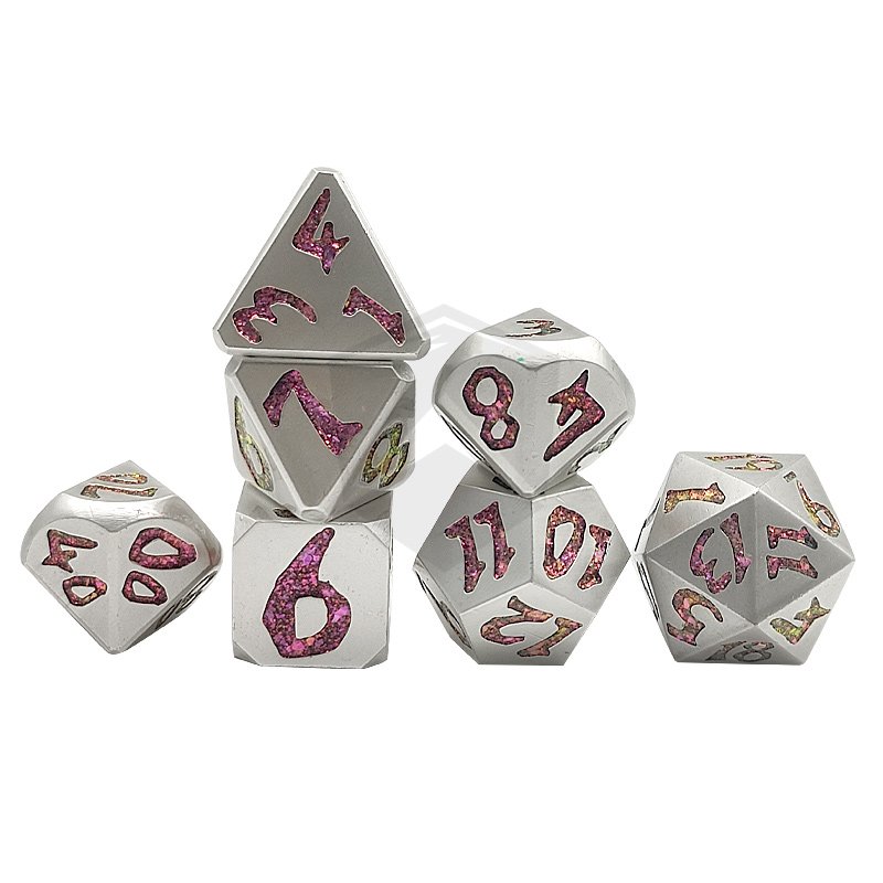 Custom DND RPG Metal Dice Set Dungeons and Dragons Multi Colors Dice Board Game Polyhedral 7 Pcs Metal Dice