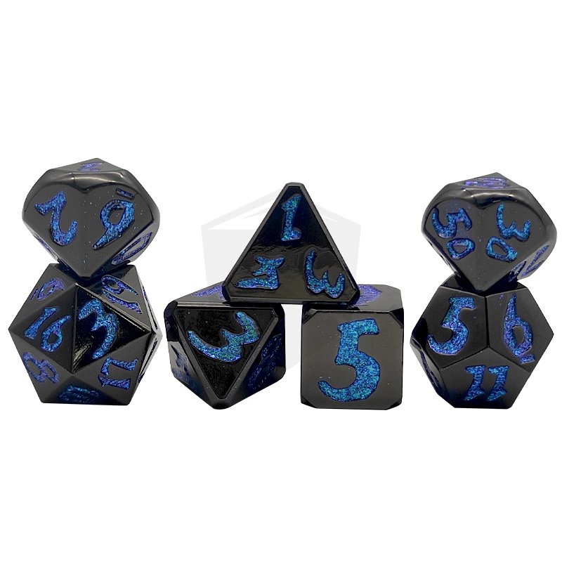 Custom DND RPG Metal Dice Set Dungeons and Dragons Multi Colors Dice Board Game Polyhedral 7 Pcs Metal Dice