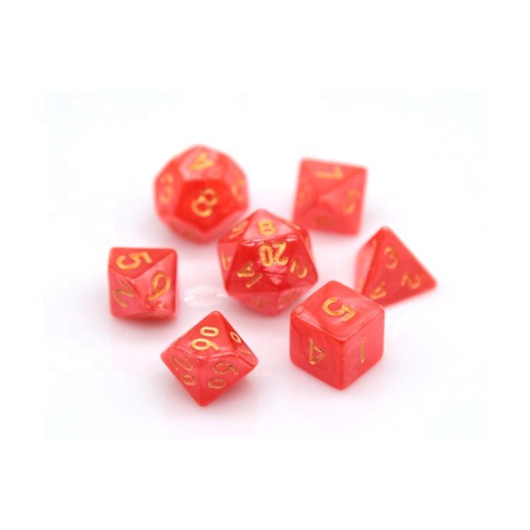 HS Dice Mini Polyhedral RPG Dice Set 10MM, Small RPG Role Playing Game Dice Set D4-D20 DND Board game