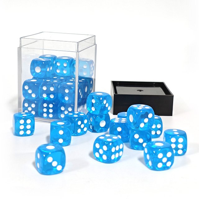 12 Mm D6 6 Sides Dice For Gambling Casinos Board Or Card Games Transparent Acrylic Dice