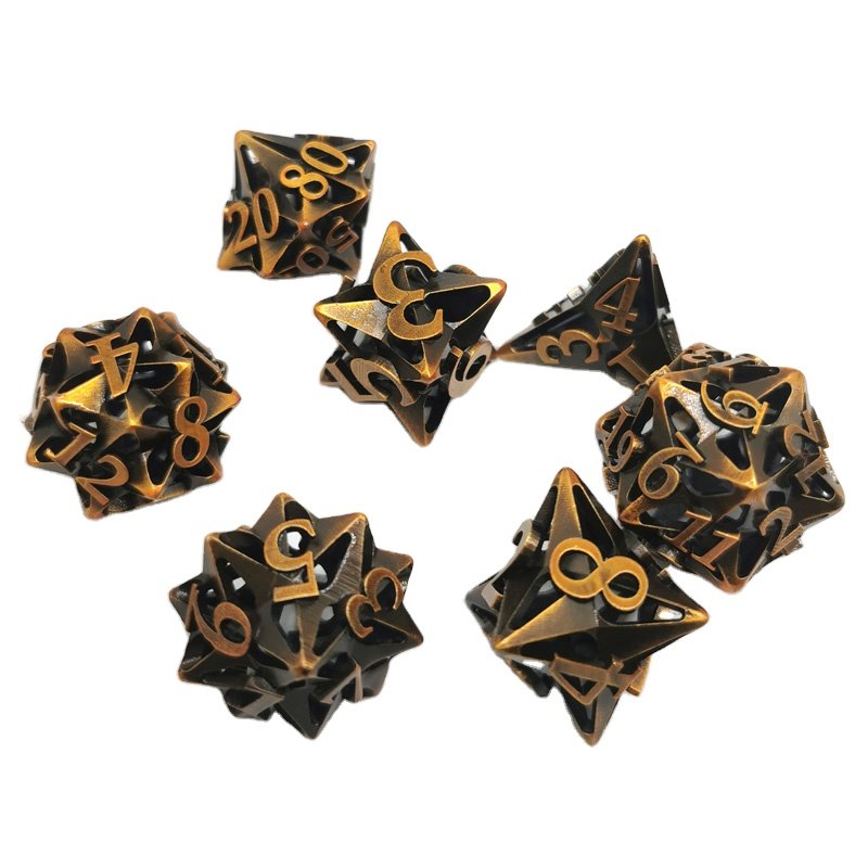 Newly designed customized metal dnd hollow dice 3D printing dice