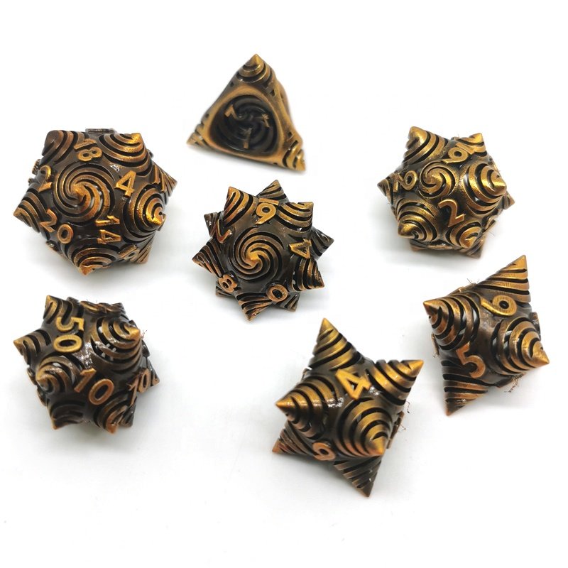 Newly designed customized metal dnd hollow dice 3D printing dice