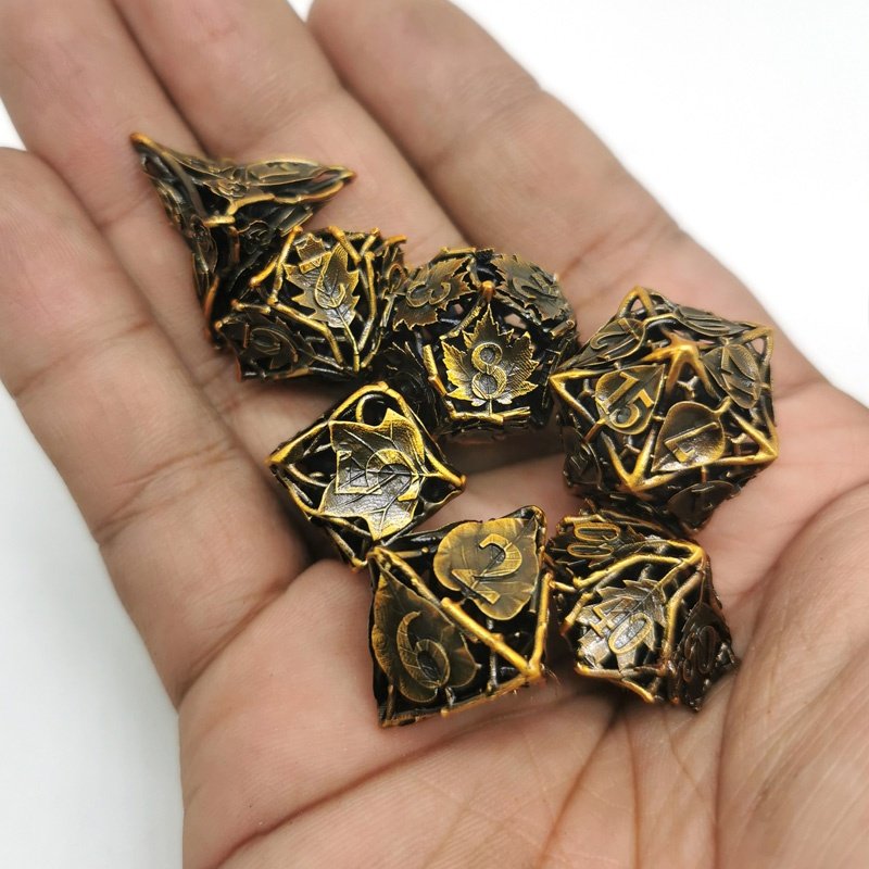 Newly designed customized metal dnd hollow dice 3D printing dice