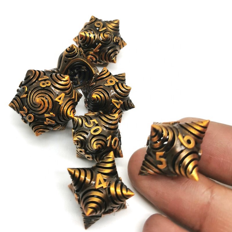 Newly designed customized metal dnd hollow dice 3D printing dice