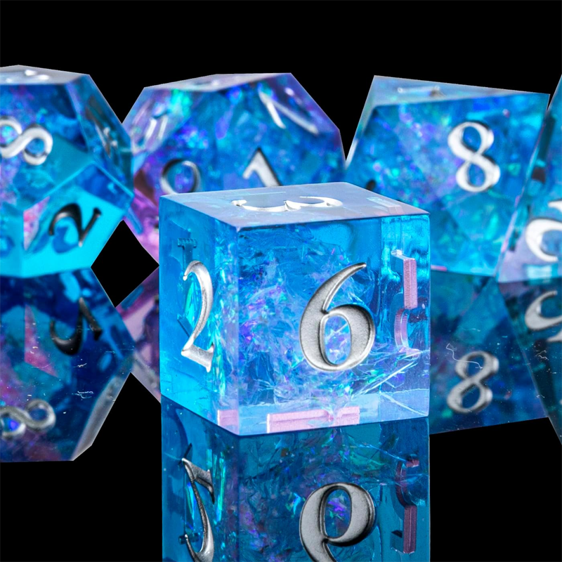 New right Angle sharp edge dice set TPRG board game polyhedral resin bone dice