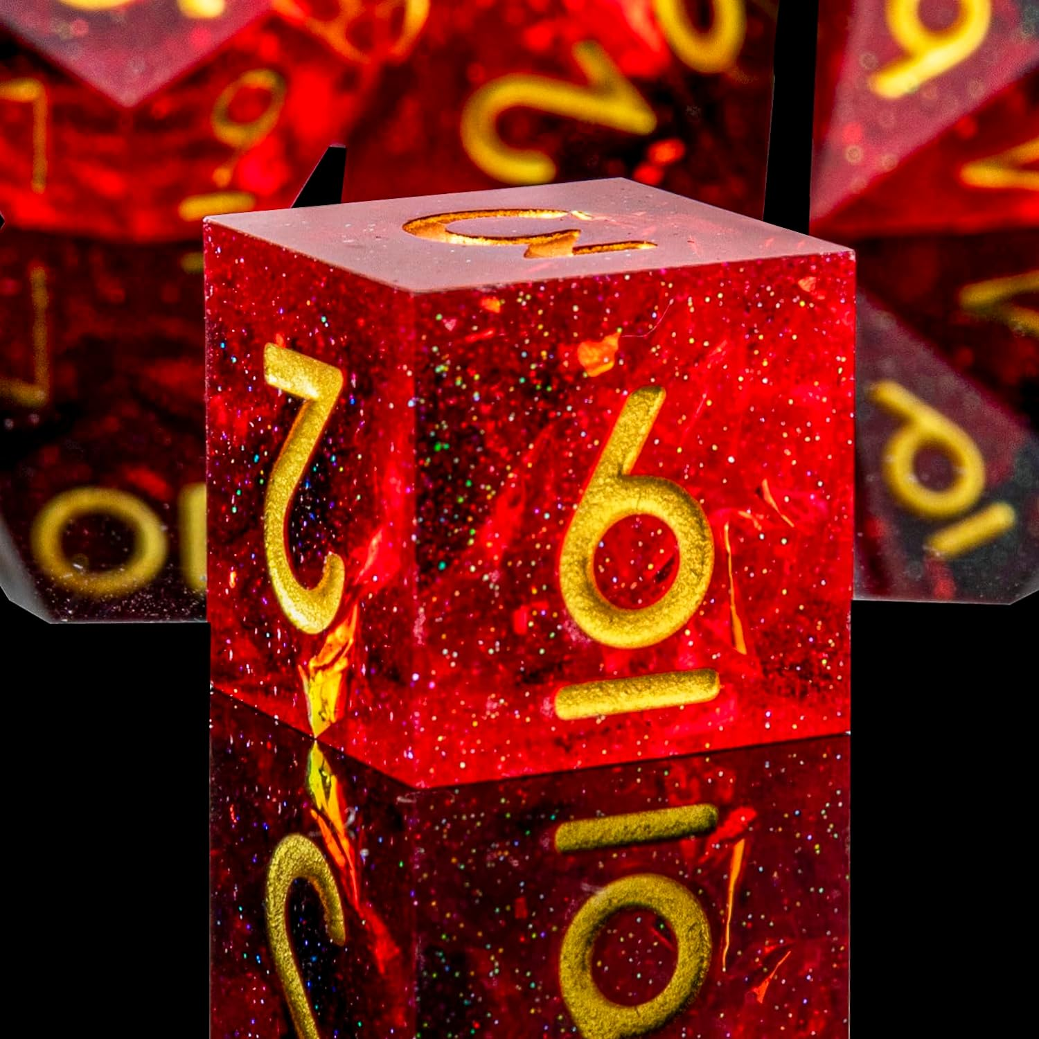 New right Angle sharp edge dice set TPRG board game polyhedral resin bone dice