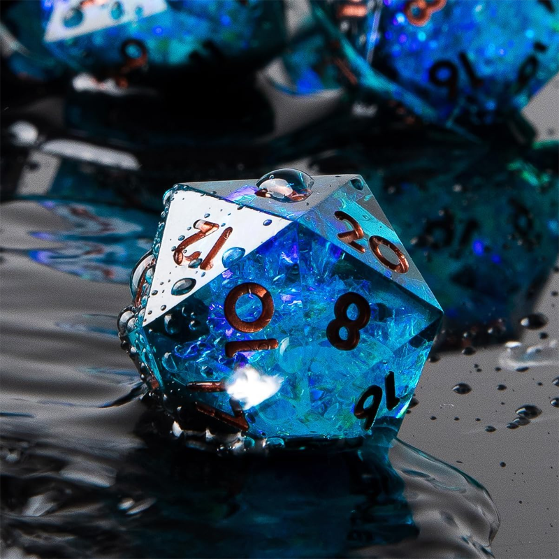 New right Angle sharp edge dice set TPRG board game polyhedral resin bone dice