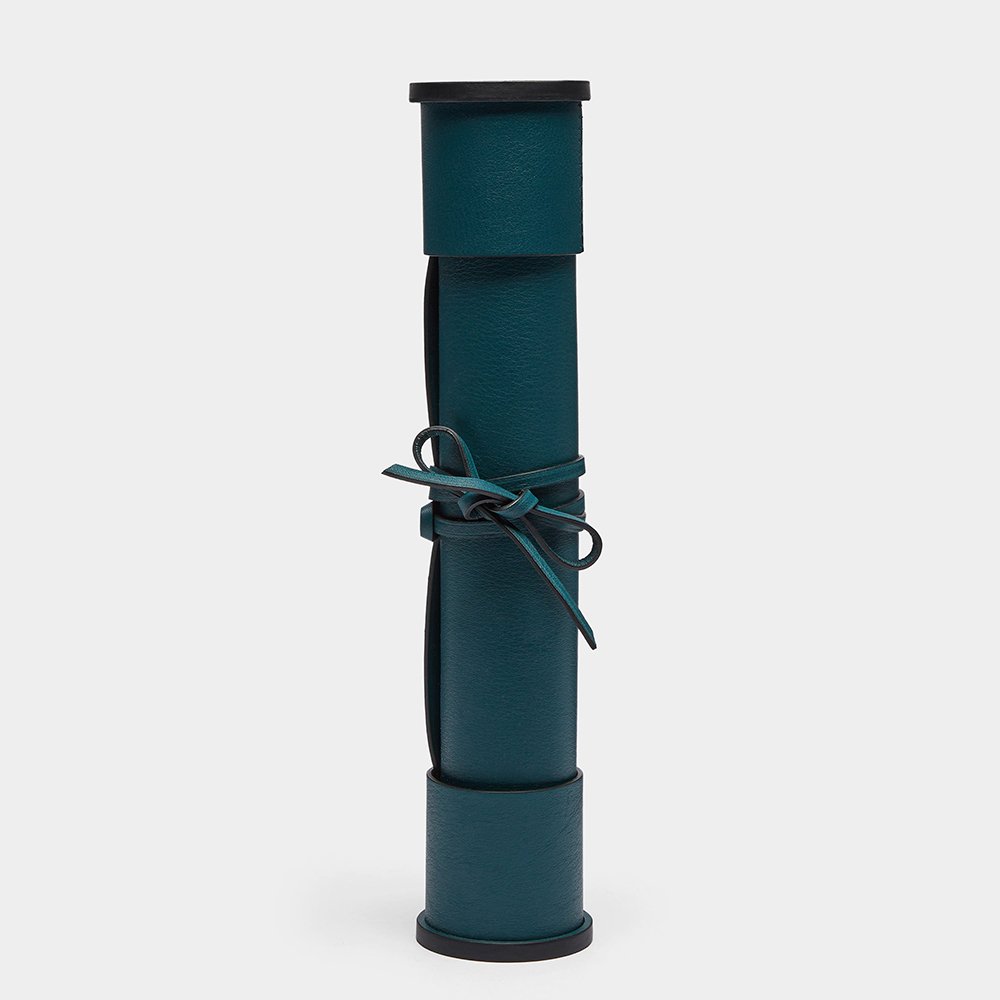 Leather Travel Backgammon Set Rolled up booard With Dice Cups