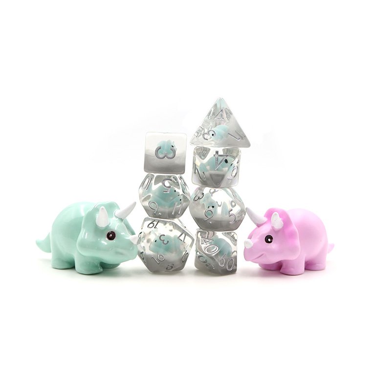 Wholesale High Quality Customized Resin cute color Dice Polyhedral DND Game Dice Set