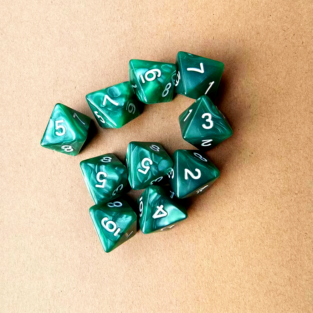 D8 Acrylic Dice Pearl Pattern Dice Game Polyhedral Custom Dice Board Game