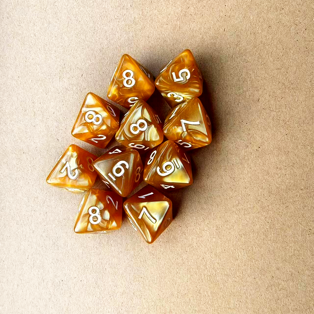 D8 Acrylic Dice Pearl Pattern Dice Game Polyhedral Custom Dice Board Game