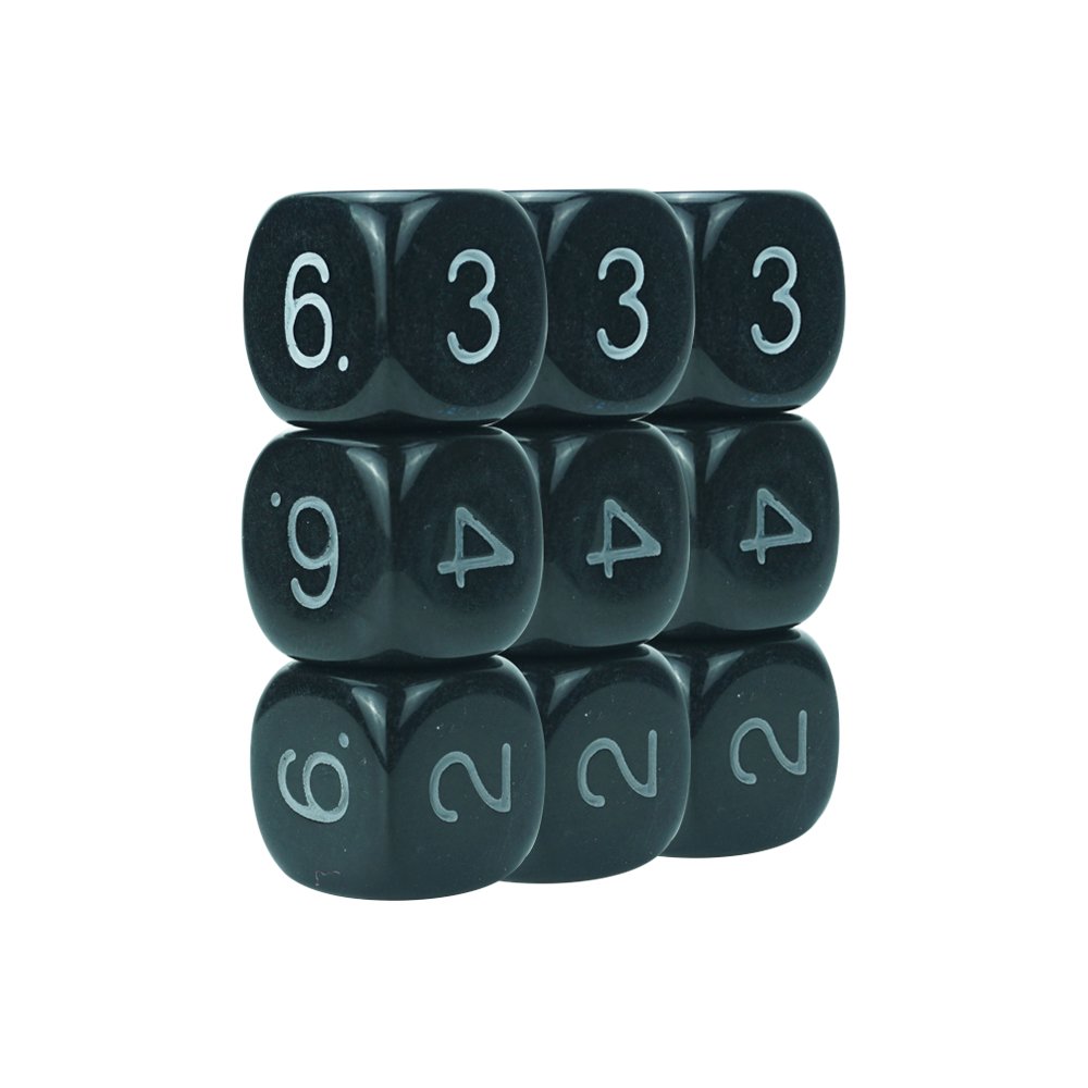 Hot sale Colorful Regular 6d Dice Custom Color Engraved Large Numbers Suitable for all kinds of casino games or board games
