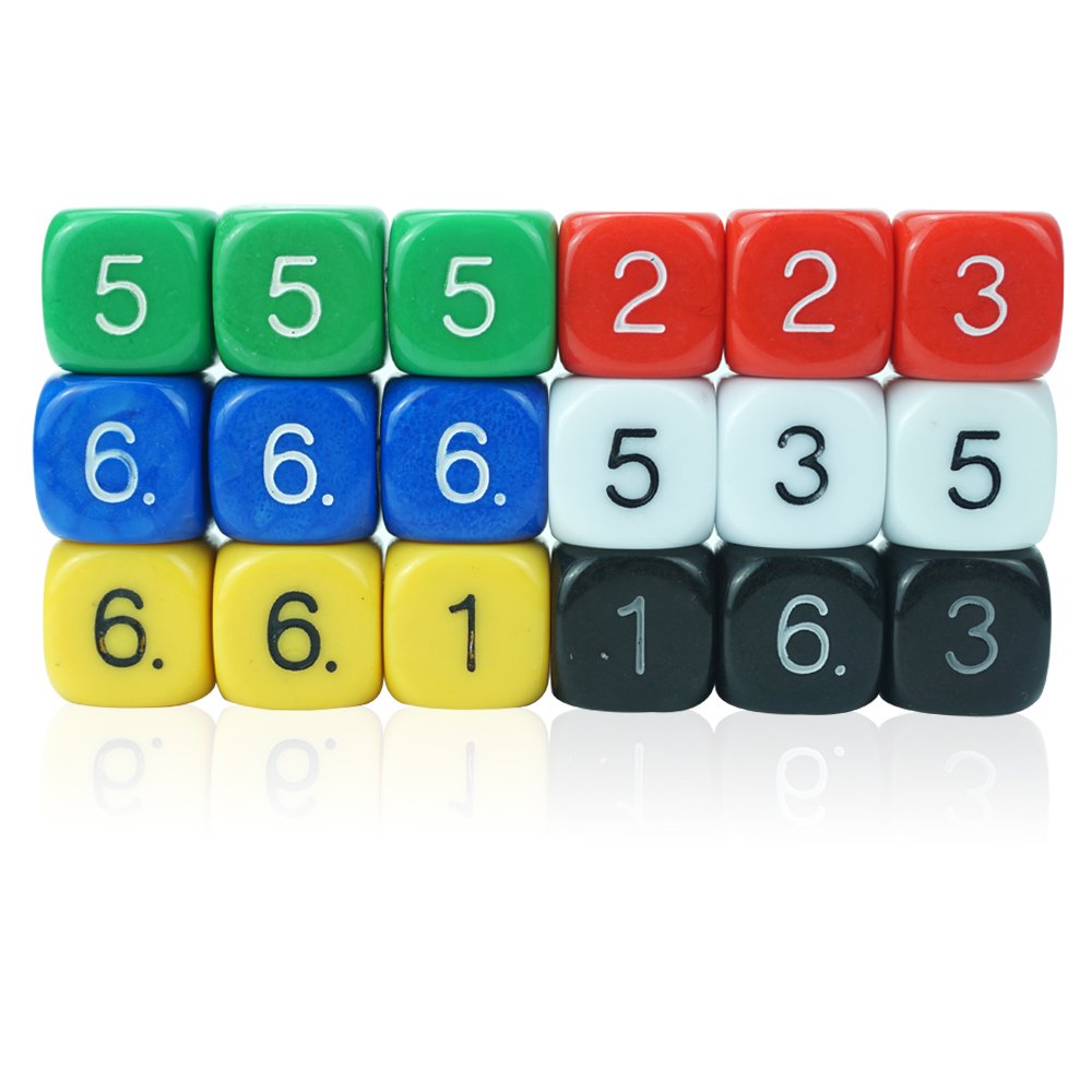 Hot sale Colorful Regular 6d Dice Custom Color Engraved Large Numbers Suitable for all kinds of casino games or board games
