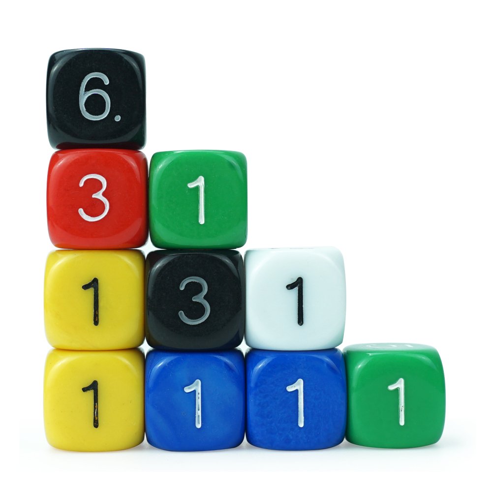 Hot sale Colorful Regular 6d Dice Custom Color Engraved Large Numbers Suitable for all kinds of casino games or board games
