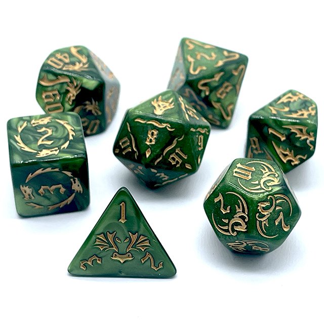 Polyhedral Dnd Dice Set Color pearl dragon Dice For Dungeons And Dragons Dnd Rgp