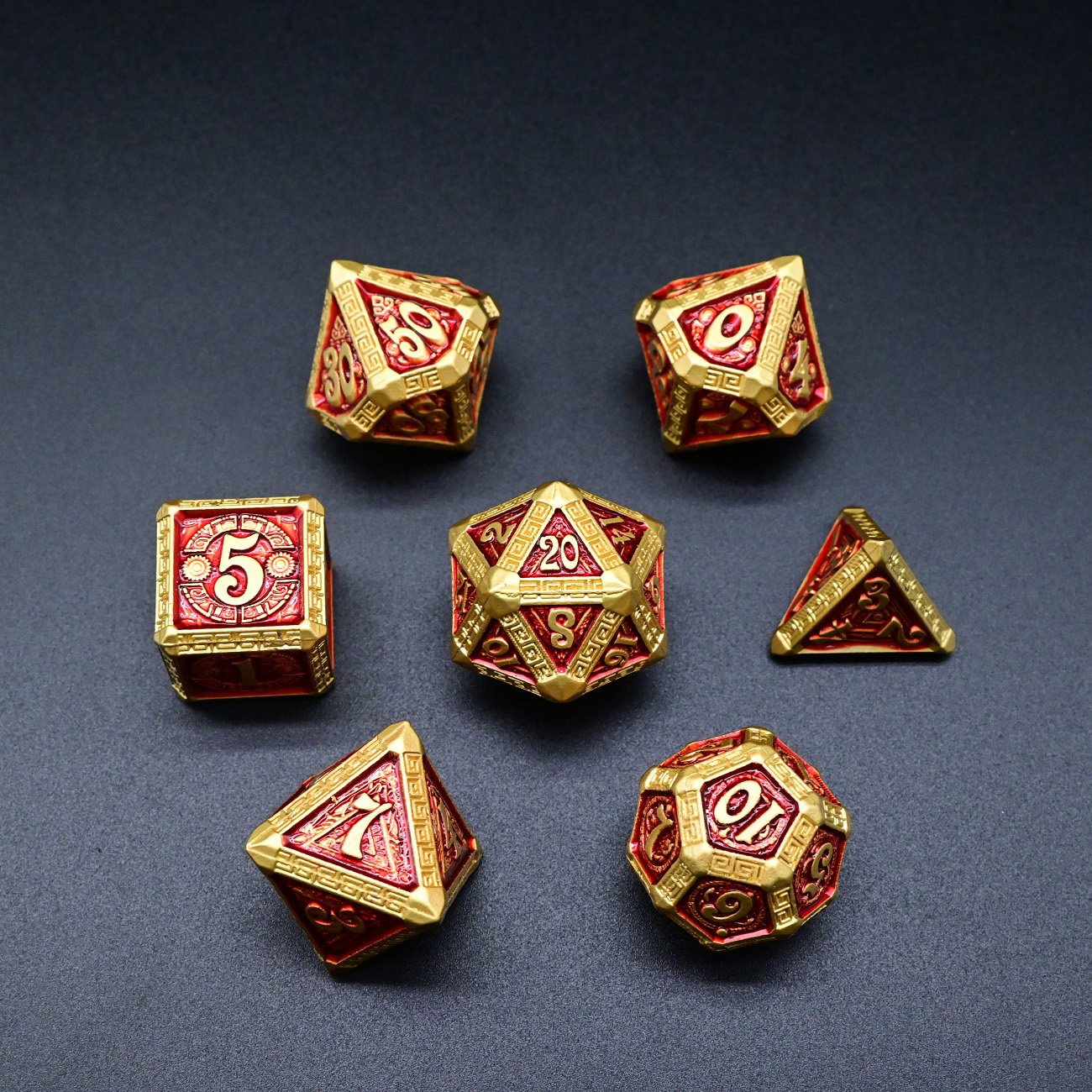 New Style Polyhedral Dungeons and Dragons Metal Dice Set for Pathfinder Roleplaying Game