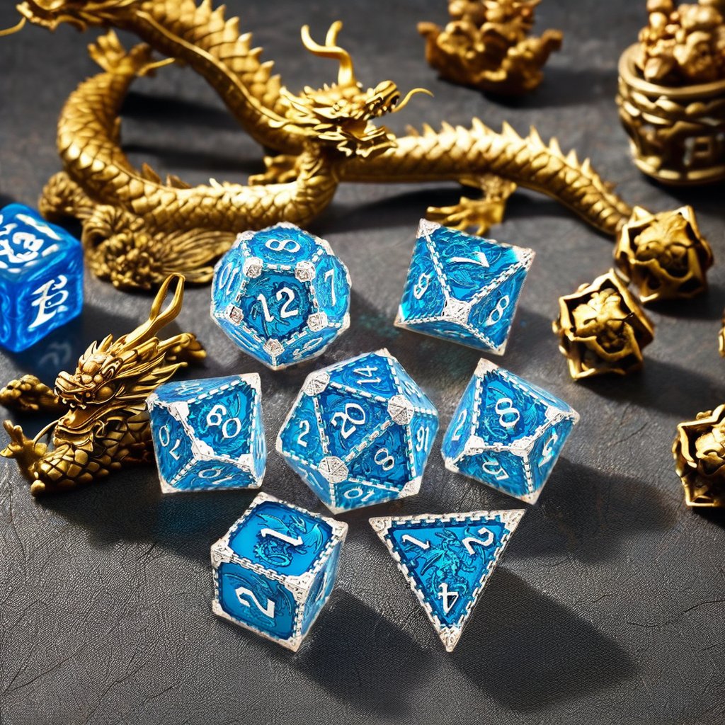Mini Planet Wholesale RPG Board Games Handmade polyhedral Copper Metal dice set 7pcs Dice Set Custom Logo for DND MTG Players