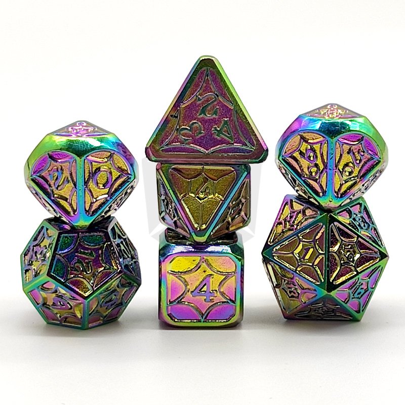 High Quality D8 D10 D12 D16 D20 custom metal dice With Numbers for Promotional DND Table Games