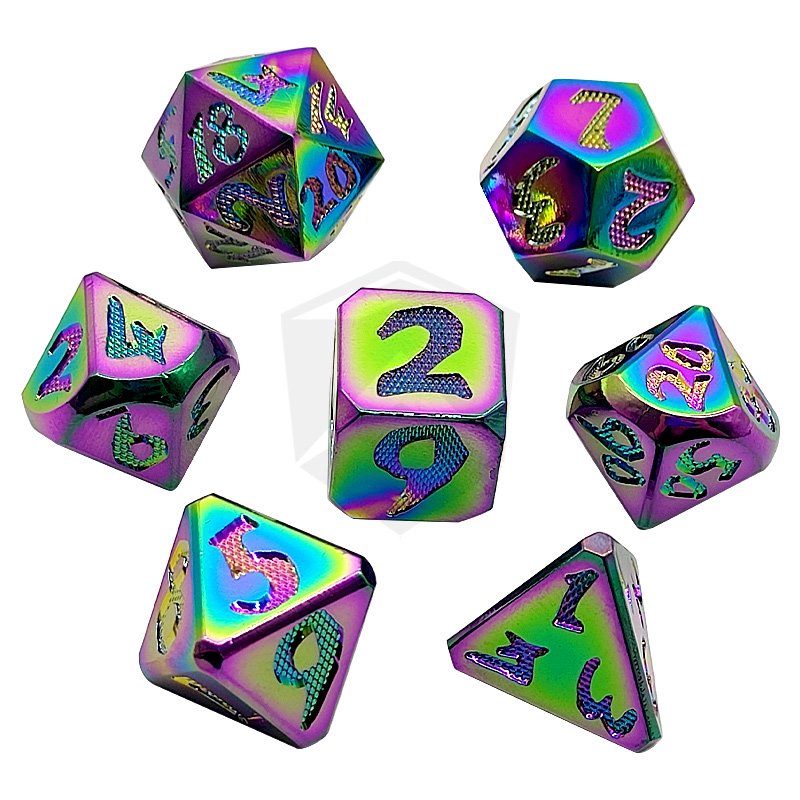 High Quality D8 D10 D12 D16 D20 custom metal dice With Numbers for Promotional DND Table Games