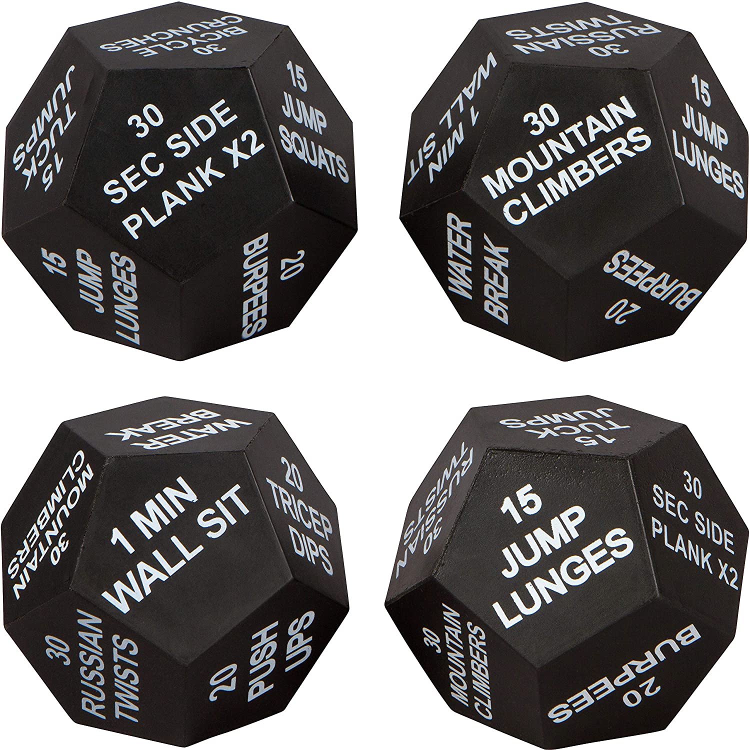 12 Sided Exercise Dice Workout Fitness Training Sports Dice for Gym Workouts PU Fitness Dice