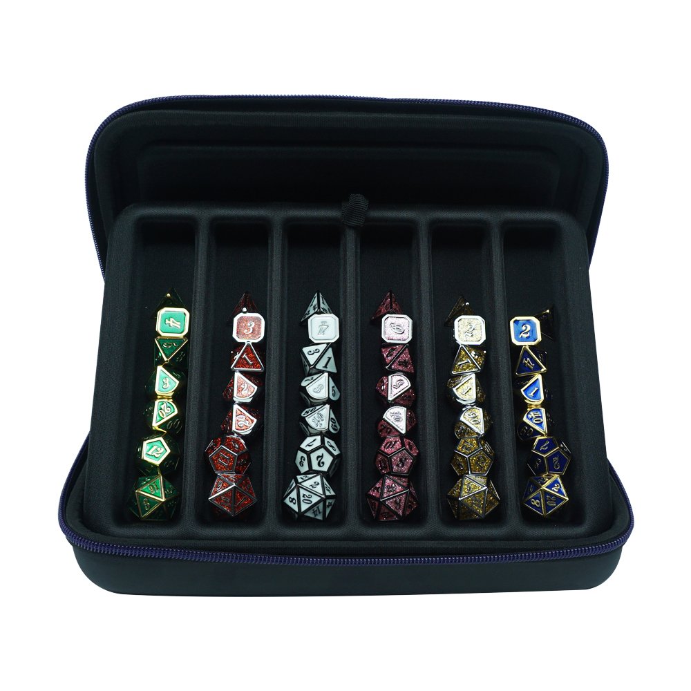 Manufacturer Best Quality 24pcs Dice Custom Gold Metal Polyhedral Dice with Black Bag