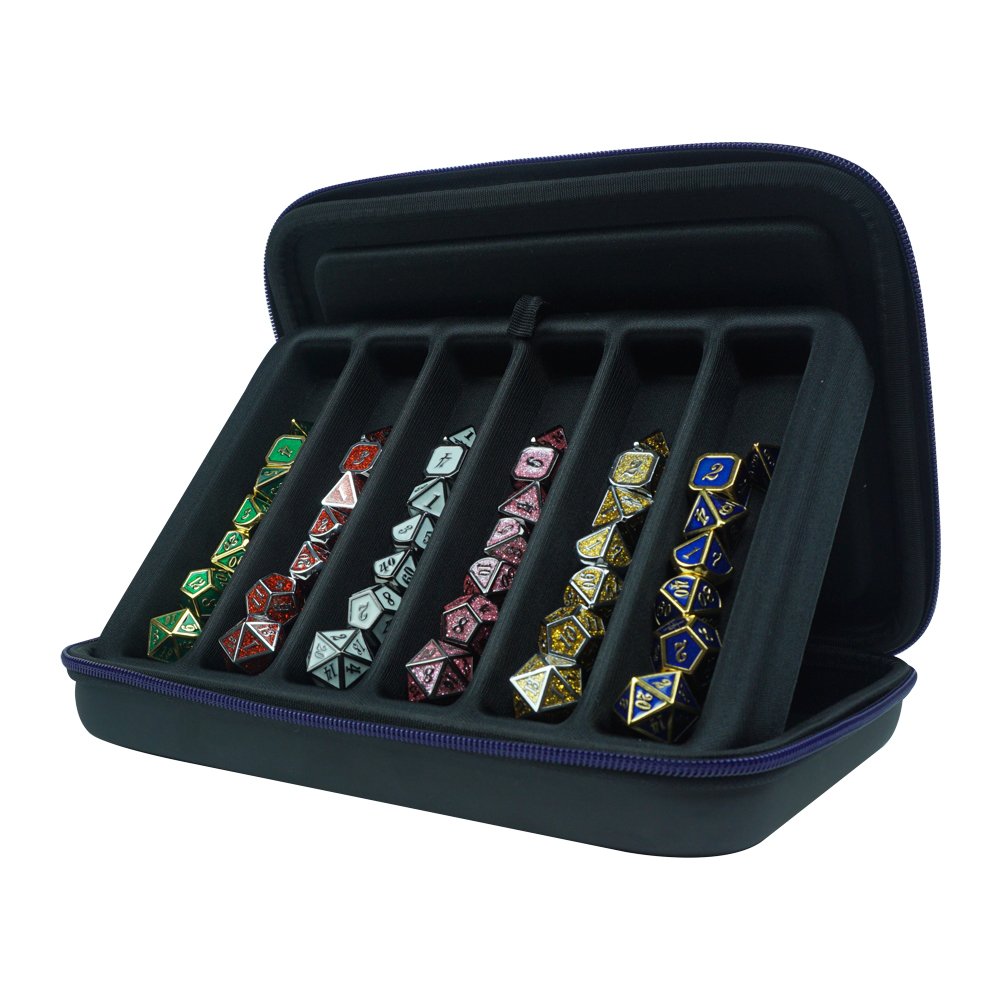 Manufacturer Best Quality 24pcs Dice Custom Gold Metal Polyhedral Dice with Black Bag