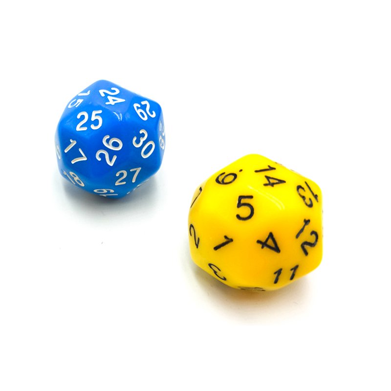 Wholesale custom bulk 30-sided acrylic game dice carving dnd dice rpg dice